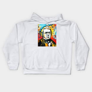 William Makepeace Thackeray Abstract Portrait | William Makepeace Thackeray Abstract Artwork 15 Kids Hoodie